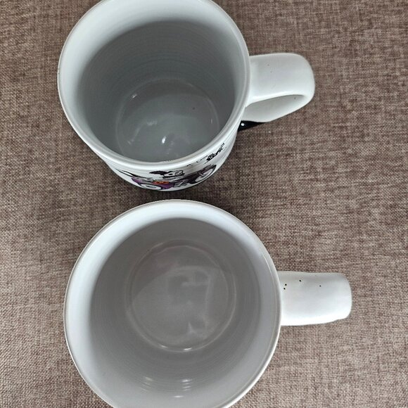 Two Ceramic Skeletons On Motor Scooter Bikes 18 Inch Mugs Cobwebs And Cauldrons - Picture 7 of 9